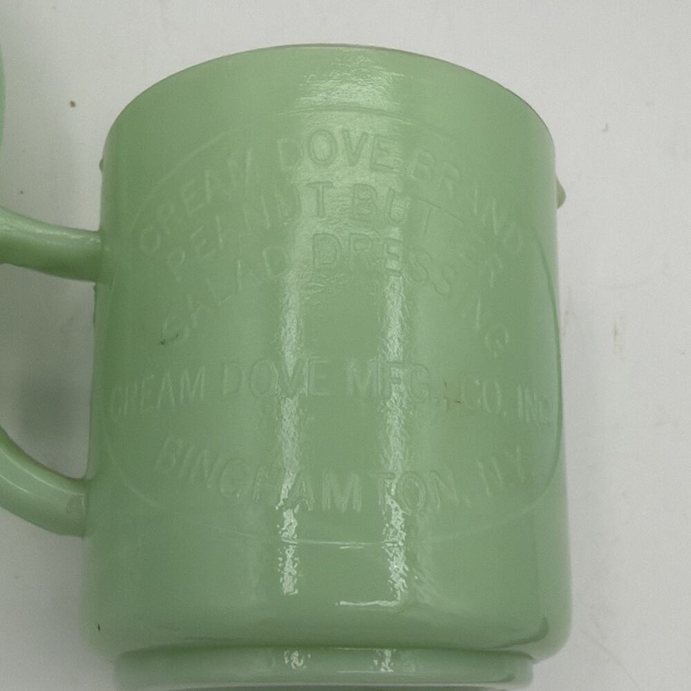 VINTAGE Cream Dove Mfg. Co. measuring cup GREEN JADEITE Green JUICER RARE MCM - Picture 2 of 9